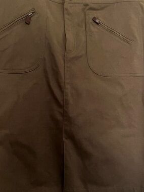 Women’s Brown Utility Pants with Zip Pockets